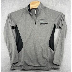 Adidas 1/4 Zip Golf Hewlett Packard Enterprise HP Gray‎ LS Shirt Women's M NWT